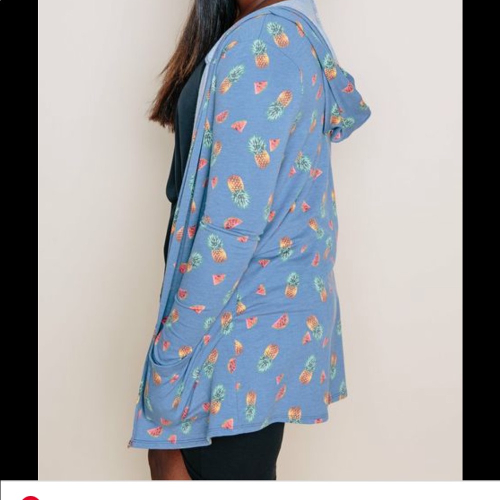 Amelia James Pineapple Watermelon Cardigan Pockets